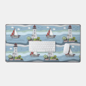 Nautisch patroon bureaumat (Keyboard & Muis)