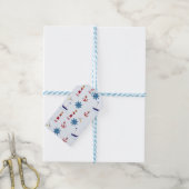 Nautisch patroon cadeaulabel (Met Touw)