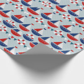 Nautisch patroon cadeaupapier (Hoek)