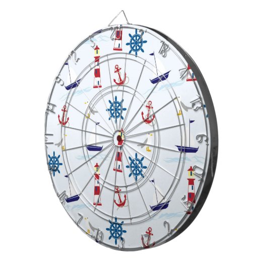 Nautisch patroon dartbord (Voorkant Rechts)