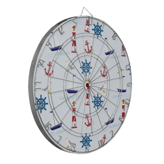 Nautisch patroon dartbord (Voorkant Links)