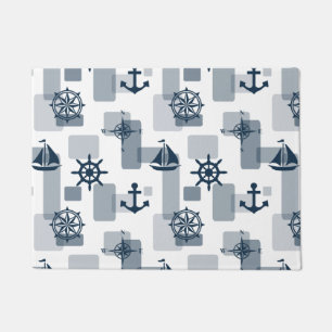 Nautisch patroon deurmat