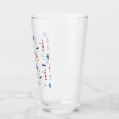 Nautisch patroon glas (Links)