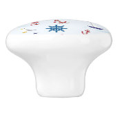 Nautisch patroon keramische knop (Zijkant)