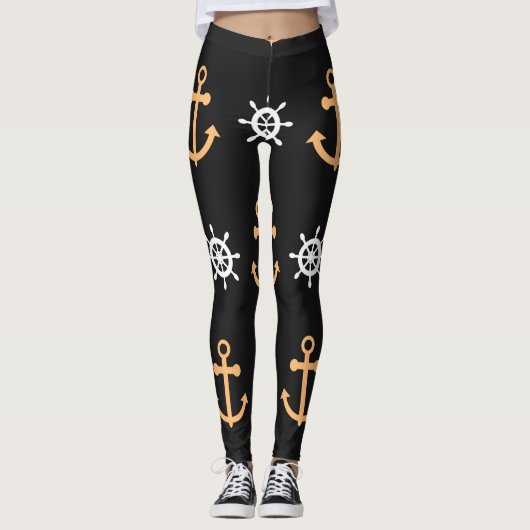 Nautisch patroon leggings (Voorkant)