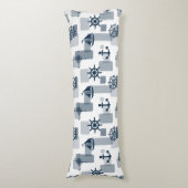 Nautisch patroon lichaamskussen (Voorkant Verticaal)