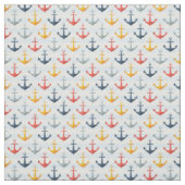 Nautisch patroon met ankers stof (Swatch)
