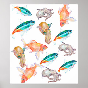 Nautisch patroon poster