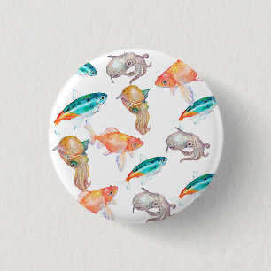 Nautisch patroon ronde button 3,2 cm