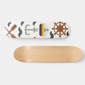 Nautisch patroon skateboard (Horizontaal)