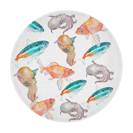 Nautisch patroon snijplank (Voorkant)