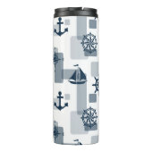 Nautisch patroon thermosbeker (Achterkant)