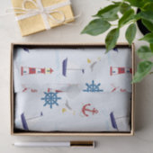 Nautisch patroon tissuepapier (Geschenk)