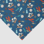 Nautisch patroon tissuepapier (Detail)