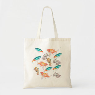 Nautisch patroon tote bag