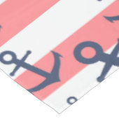 Nautisch patroon van het blauw anker van de zeesch tafelkleed (Gekanteld)