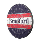 Nautisch Rood Wit Blauw Dartbord (Voorkant Rechts)