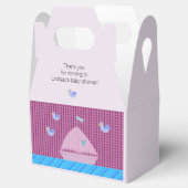 Nautisch roze zeilboot bedankdoosjes (Geopend)