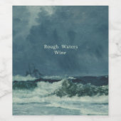 nautisch ruw water wijn etiket (Enkel label)