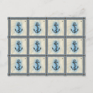 nautisch scheepsankerbriefkaart briefkaart