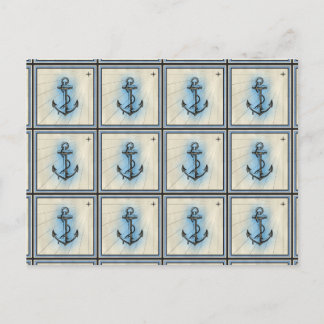 nautisch scheepsankerbriefkaart briefkaart