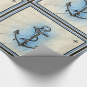 nautisch scheepsankerpapier cadeaupapier (Hoek)