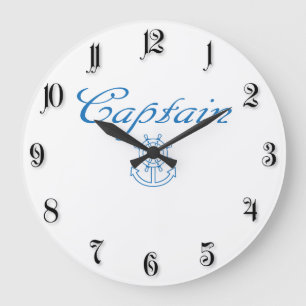 Nautisch scheepswiel en anker grote klok