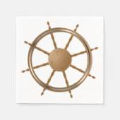  nautisch scheepswiel kompas ontwerp servet (Voorkant)