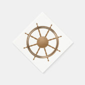  nautisch scheepswiel kompas ontwerp servet (Hoek)