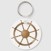  nautisch scheepswiel kompas ontwerp sleutelhanger (Voorkant)