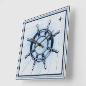  nautisch scheepswiel vierkante klok (Hoek)