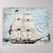 nautisch-schoener-schip poster (Voorkant)