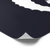 nautisch SEAHORSE-silhouet Poster (Hoek)