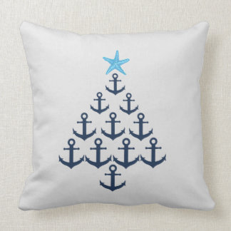 Nautisch Sierkussen met anker kerstboom