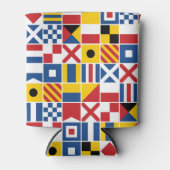 Nautisch signaal vlaggen patroon blikjeskoeler (Voorkant)