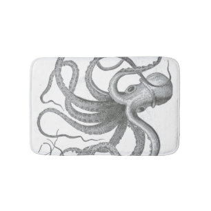 Nautisch steampunk octopus  kraken decor badmat