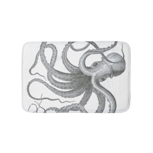 Nautisch steampunk octopus kraken decor badmat (Voorkant)