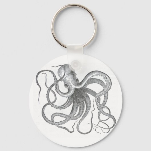 Nautisch steampunk octopus  ontwerp sleutelhanger (Voorkant)