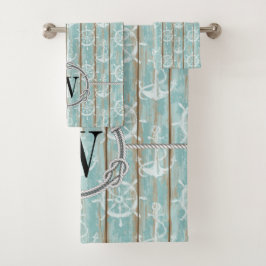 Nautisch strand bad handdoek