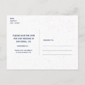  nautisch strand bruiloft Save the Date Kaart (Achterkant)