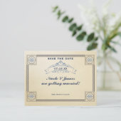  nautisch strand bruiloft Save the Date Kaart (Staand voorkant)