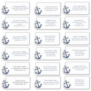 Nautisch strand bruiloft uitnodiging Adresetikette Sticker