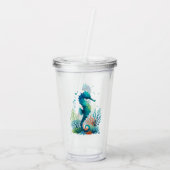 Nautisch/strand/kustzeepaardkunst Acryl Drinkbeker (Achterkant)