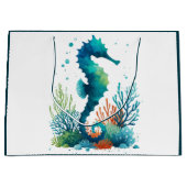 Nautisch/strand/kustzeepaardkunst Groot Cadeauzakje (Voorkant)