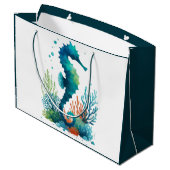 Nautisch/strand/kustzeepaardkunst Groot Cadeauzakje (Achterkant Gekanteld)