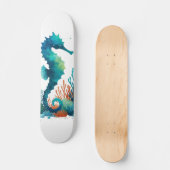 Nautisch/strand/kustzeepaardkunst Skateboard (Voorkant)