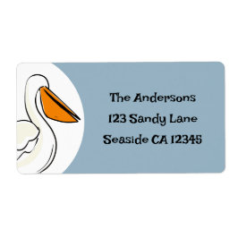 Nautisch strand pelikaan retouradres etiket