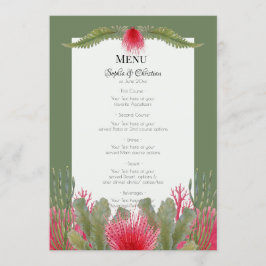 Nautisch strand thema bruiloft receptie Menu Kaart