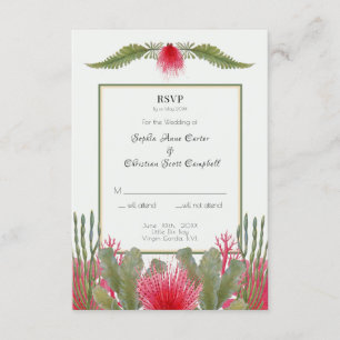 Nautisch strand thema bruiloft RSVP Response Kaart