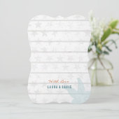 Nautisch strand | Uitnodiging tot weddenschappen (Staand voorkant)